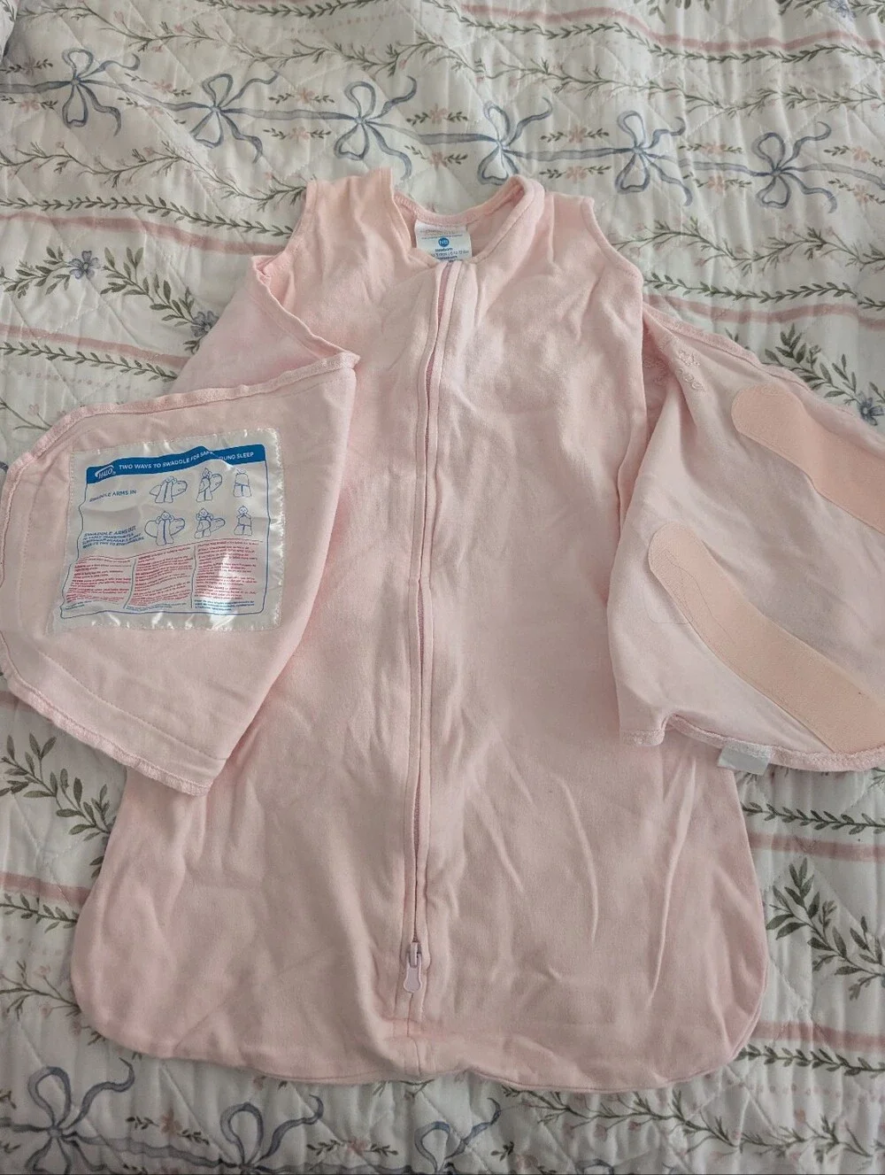 Soft Pink Baby Sleep Sack - Lightweight Swaddle